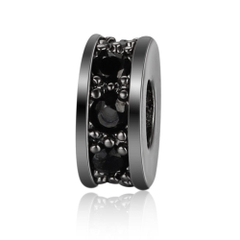 Charm hợp kim chặn hạt mạ vàng đính đá 3*6mm