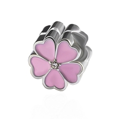 Charm hợp kim đính đá hình bông hoa màu xanh