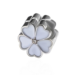 Charm hợp kim đính đá hình bông hoa màu xanh