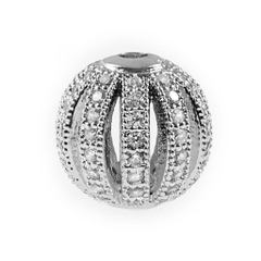 Charm hợp kim vàng đính đá trắng kẻ sọc dưa hấu