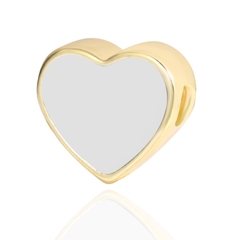 Charm hình trái tim xỏ ngang
 đen