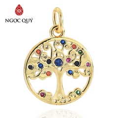 Charm hợp kim treo hình tròn phối cây trí tuệ 
 MÀU VÀNG