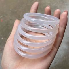 Vòng nguyên khối đá Chalcedony mã não bản 6mm - [Lô C0601 - Bản B]