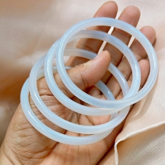 Vòng nguyên khối đá Chalcedony mã não bản 6mm - [Lô C0601 - Bản B]