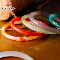 Vòng nguyên khối đá Chalcedony mã não bản 6mm - [Lô C0601 - Bản B]