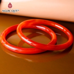Vòng nguyên khối đá Chalcedony mã não bản 6mm - [Lô C0601 - Bản B]