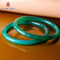 Vòng nguyên khối đá Chalcedony mã não bản 6mm - [Lô C0601 - Bản B]