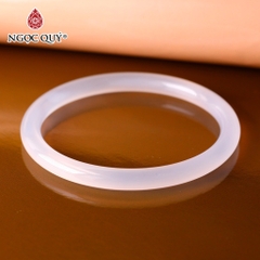 Vòng nguyên khối đá Chalcedony mã não bản 6mm - [Lô C0601 - Bản B]
