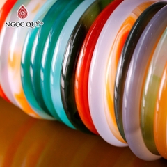 Vòng nguyên khối đá Chalcedony mã não bản 6mm - [Lô C0601 - Bản B]