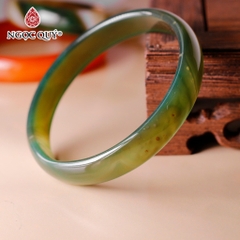 Vòng nguyên khối đá mã não bản bản hẹ 10mm - [Lô C0600 - Bản C]