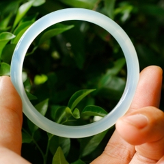 Vòng nguyên khối đá Chalcedony mã não bản 6mm - [Lô C0601 - Bản B]