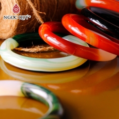 Vòng nguyên khối đá Chalcedony mã não bản 10mm - [Lô C0601 - Bản C]