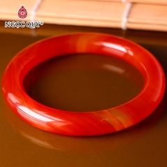 Vòng nguyên khối đá Chalcedony mã não bản 10mm - [Lô C0601 - Bản C]