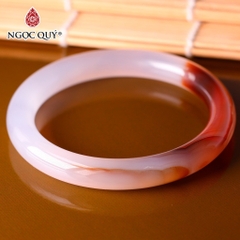 Vòng nguyên khối đá Chalcedony mã não bản 10mm - [Lô C0601 - Bản C]