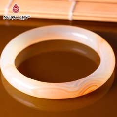 Vòng nguyên khối đá Chalcedony mã não bản 10mm - [Lô C0601 - Bản C]