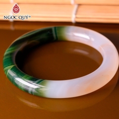Vòng nguyên khối đá Chalcedony mã não bản 10mm - [Lô C0601 - Bản C]