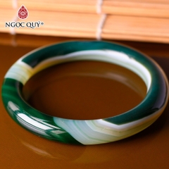 Vòng nguyên khối đá Chalcedony mã não bản 10mm - [Lô C0601 - Bản C]