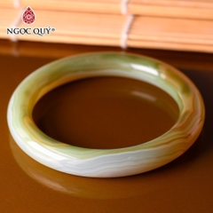 Vòng nguyên khối đá Chalcedony mã não bản 10mm - [Lô C0601 - Bản C]