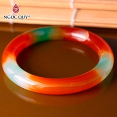 Vòng nguyên khối đá Chalcedony mã não bản 10mm - [Lô C0601 - Bản C]
