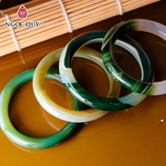 Vòng nguyên khối đá Chalcedony mã não bản 10mm - [Lô C0601 - Bản C]