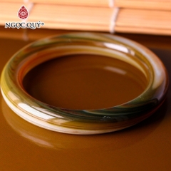 Vòng nguyên khối đá Chalcedony mã não bản 10mm - [Lô C0601 - Bản C]