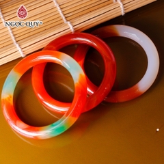 Vòng nguyên khối đá Chalcedony mã não bản 10mm - [Lô C0601 - Bản C]