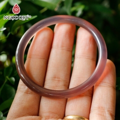 Vòng nguyên khối đá Chalcedony mã não bản 6mm - [Lô C0601 - Bản B]
