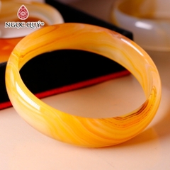 Vòng nguyên khối đá mã não bản hẹ 14mm - [Lô C0600 - Bản D]
