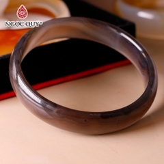 Vòng nguyên khối đá mã não bản hẹ 14mm - [Lô C0600 - Bản D]