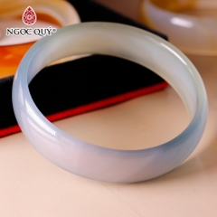 Vòng nguyên khối đá mã não bản hẹ 14mm - [Lô C0600 - Bản D]