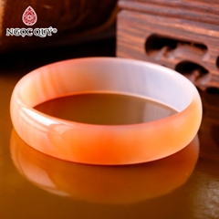 Vòng nguyên khối đá mã não bản hẹ 14mm - [Lô C0600 - Bản D]