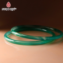 Vòng nguyên khối đá Chalcedony mã não bản 4mm - [Lô C0601 - Bản A]