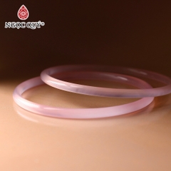 Vòng nguyên khối đá Chalcedony mã não bản 4mm - [Lô C0601 - Bản A]