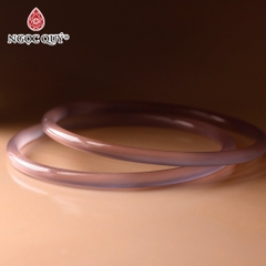 Vòng nguyên khối đá Chalcedony mã não bản 4mm - [Lô C0601 - Bản A]