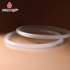 Vòng nguyên khối đá Chalcedony mã não bản 4mm - [Lô C0601 - Bản A]