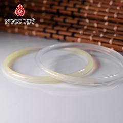 Vòng nguyên khối đá Chalcedony mã não bản 4mm - [Lô C0601 - Bản A]