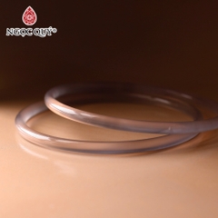Vòng nguyên khối đá Chalcedony mã não bản 4mm - [Lô C0601 - Bản A]