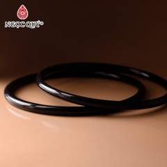 Vòng nguyên khối đá Chalcedony mã não bản 4mm - [Lô C0601 - Bản A]