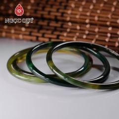 Vòng nguyên khối đá Chalcedony mã não bản 4mm - [Lô C0601 - Bản A]