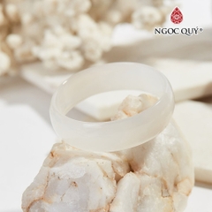 Vòng nguyên khối đá mã não bản hẹ 14mm - [Lô C0600 - Bản D]