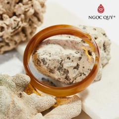 Vòng nguyên khối đá mã não bản bản hẹ 10mm - [Lô C0600 - Bản C]