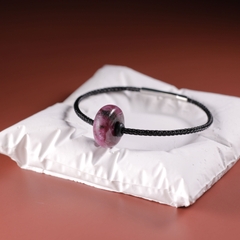 Vòng tay dây thép đồng điếu đá ruby nam phi