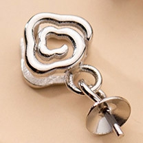 Charm bạc khoen móc mặt dây chuyền