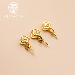 Charm bạc khoen móc mặt dây chuyền