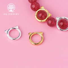 Charm bạc hình hổ