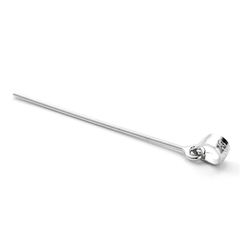 Charm bạc móc khoen dài móc mặt dây chuyền