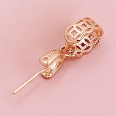 Charm bạc khoen móc mặt phật, mặt tỳ hưu hình kim tiền