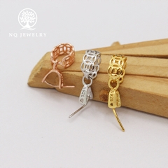 Charm bạc khoen móc mặt phật, mặt tỳ hưu hình kim tiền
