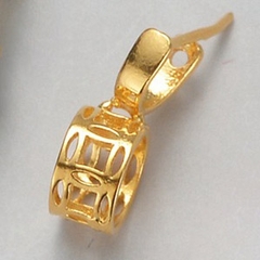 Charm bạc khoen kim tiền móc mặt dây chuyền