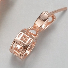 Charm bạc khoen kim tiền móc mặt dây chuyền